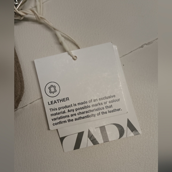 Zara Tan Suede Clutch with Silver Studs - Picture 3 of 6